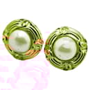 Chanel Coco Mark Gold Plated Clip Earrings