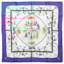 Hermès Carré 90 "LES BECANES" 100% Silk Scarf