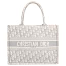 Christian Dior Oblique Book Tote Canvas Tote Handbag in Gray / with scarf