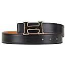 Hermes H Buckle Constance Belt Black - Hermès