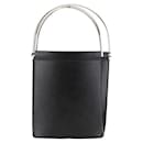 Cartier Trinity Leather Tote Handbag Black Gold