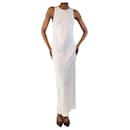 White silk sleeveless maxi dress - size S - Autre Marque