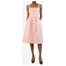 Light pink Laura embroidered poplin midi dress - size UK 6 - Autre Marque
