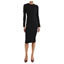 Black crepe midi dress - size UK 8 - Autre Marque