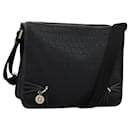 FENDI Zucchino Canvas Shoulder Bag Black Auth PP376 - Fendi