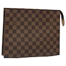 LOUIS VUITTON Damier Ebene Poche Toilette 26 Pouch N47543 LV Auth EC531 - Louis Vuitton