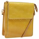 LOUIS VUITTON Monogram Vernis Motto Pouch Lime Yellow M91059 LV Auth ep7977 - Louis Vuitton