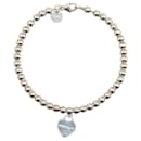 Pulseira de contas com tag de coração em prata Tiffany & Co