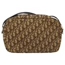 Christian Dior Trotter Canvas Shoulder Bag Brown Auth EC573