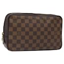 LOUIS VUITTON Trousse Toilette Clutch Bag Damier Ebene N47623 LV Auth EC597 - Louis Vuitton