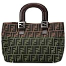 Fendi Brown Small Zucca Canvas Twins Tote