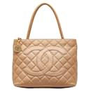 Chanel Caviar Skin Matelasse Medallion Tote Bag