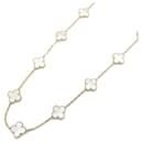Collier Long Vintage Alhambra 20 Motifs en Or Jaune K18 et Nacre de Van Cleef & Arpels