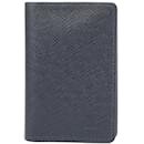Louis Vuitton Taiga Card Case in Navy Blue