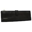 BOTTEGA VENETA Pouch Leather Black Auth bs24042 - Autre Marque