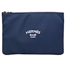 Hermes Neobain GM Pouch Navy Polyamide - Hermès