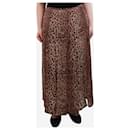 Brown leopard print midi skirt - size XL - Autre Marque