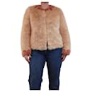 Pink faux fur coat - size UK 12 - Autre Marque