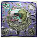 Hermès scarf titled 'Fauna & Flora of Texas' by Olivier Kermit