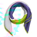 Hermès 2015 Square Scarf 70 Quadri Purple Yellow Silk 70 Scarf Hermes