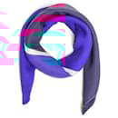 Hermès 2015 Square Scarf 70 Quadri Blue Fuchsia Silk 70 Scarf Hermes