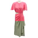 Prabal Gurung Pink Cut-Out Detail Silk Midi Dress
