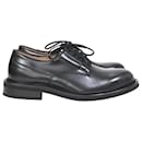  Bottega Veneta The Level Panelled Derby Shoes in Black Leather