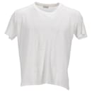 Saint Laurent 1971 Back Logo Embroidered Jersey T-shirt In White Cottton