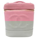 VINTAGE CHANEL CAVIAR LEATHER PINK VANITY HANDBAG TOILETRY POUCH - Chanel