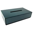 HERMES K-BOX PM LACQUERED WOOD BLUE TISSUE BOX - Hermès