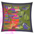 NEUF FOULARD HERMES THALASSA CARRE 90 EN JERSEY DE SOIE MULTICOLORE SCARF - Hermès