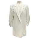 Lafayette 148 New York White Open Crepe Jacket - Autre Marque