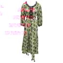 Figue Magenta / Orange Multi Printed Cotton Midi Dress - Autre Marque