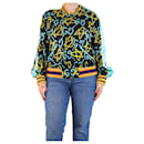Black GG and star printed bomber jacket - size UK 18 - Gucci