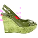 Louis Vuitton Monogram Vernis Pantheon Sandals in Red Patent Leather