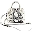 Balenciaga Python Embossed Leather XXS Ville Top Handle Bag