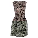 Alaïa Printed Stretch-Crêpe Mini Dress in Animal Print Wool - Autre Marque