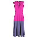 Saloni Marla Long Dress in Pink Rayon - Autre Marque