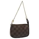 LOUIS VUITTON Damier Ebene Mini Pochette Accessoires Pouch N58009 Auth BD1887 - Louis Vuitton