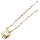 Fendi F Logo Necklace Gold Plated Faux Pearl