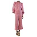 Pink linen jumpsuit - size UK 8 - Autre Marque