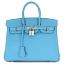 Hermes Birkin 25 Handbag in Swift Bleu du Nord - Hermès