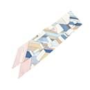 Hermes Twilly Scarf in Pink and Brown - Hermès