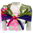 Hermes Red / Navy Blue Multi Couvee d'Hermes Square Silk Twill Scarf - Hermès