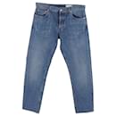  Alexander Mcqueen Logo Straight-Leg Jeans in Blue Cotton