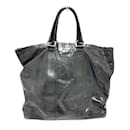 Prada Logo Tote Bag in Black Leather