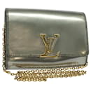 LOUIS VUITTON Vernis Pochette Louise PM Clutch Bag Silver LV Auth BD1178 - Louis Vuitton