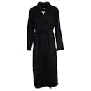 `S Max Mara, black long wrap coat - Autre Marque