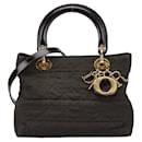 Dior Lady Dior Nylon Leather Handbag - Christian Dior