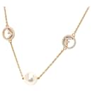 Fendi Gold Necklace with Rhinestones